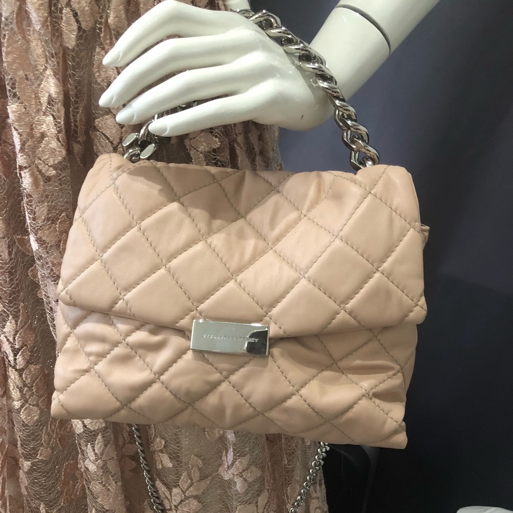 Stella McCartney Nude Quilted chain bag